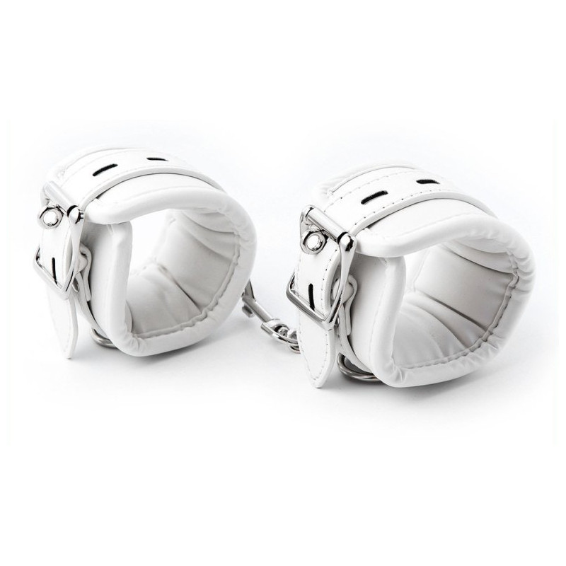 BDSMaster Menottes de chevilles Cuff Bomb Blanches 